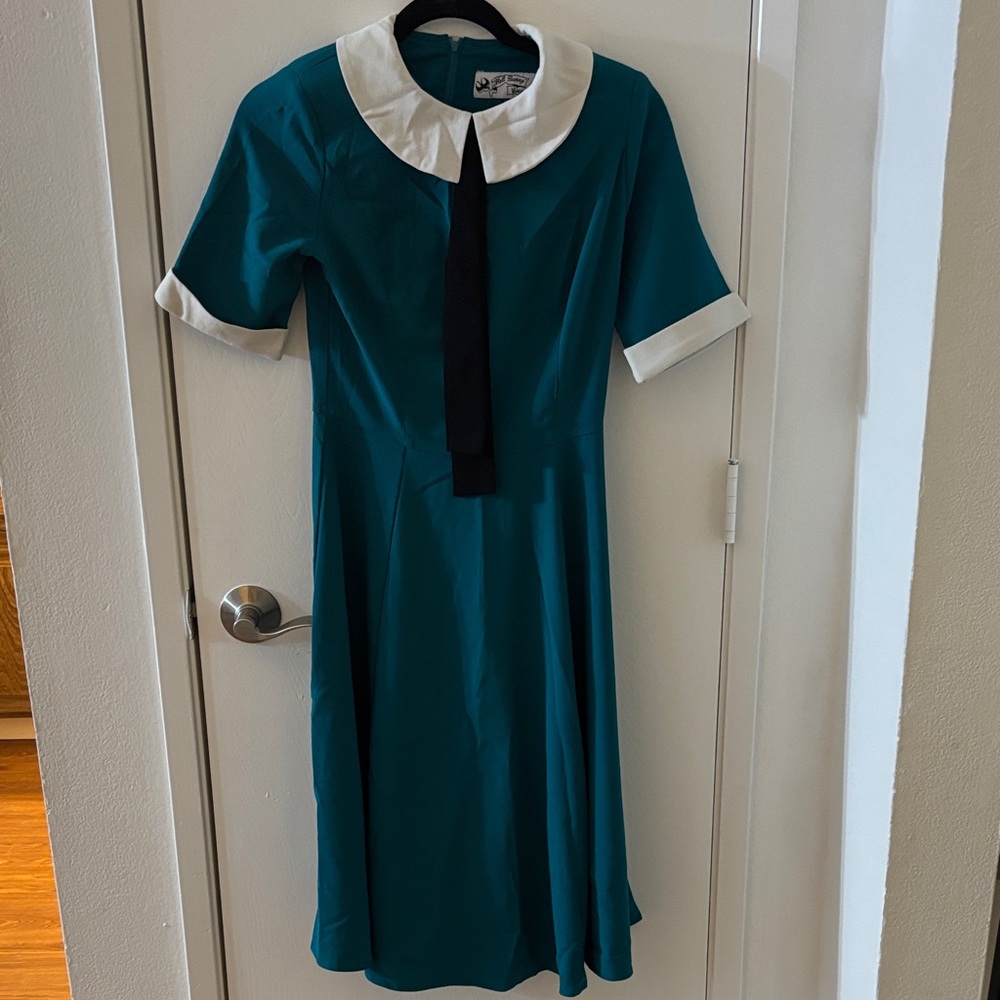 Hell Bunny Teal and White Kids Formal Dress